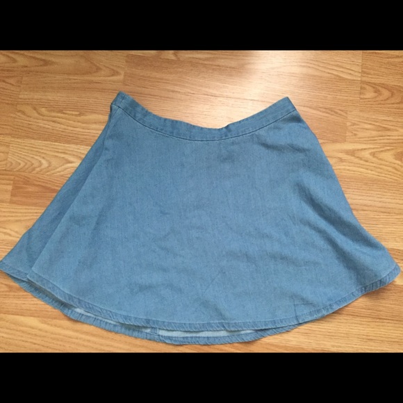Denim skater skirt