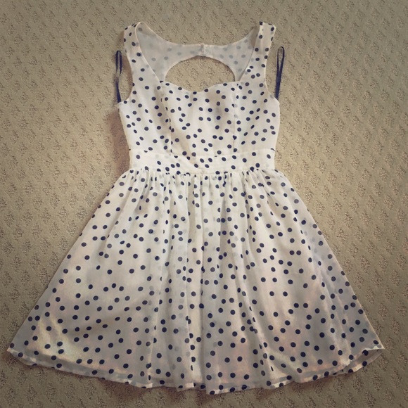 Cute polka dot chiffon dress