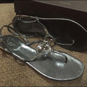 Gucci Ellesmere Leather Sandals