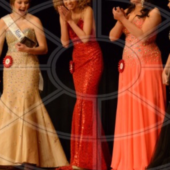 Fully Sequined Pageant/Prom Dress - Picture 2 of 4