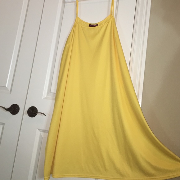 Sunny Yellow Spaghetti Strap Dress