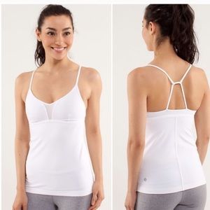 Lululemon live lightly white tank top size 6