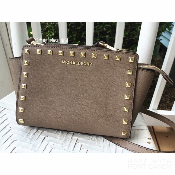 Michael Kors Handbags - Michael Kors Mini Studded Selma Crossbody