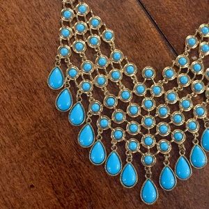 Blue statement necklace