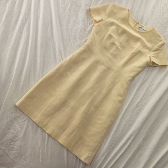 Pale Yellow Business Dress