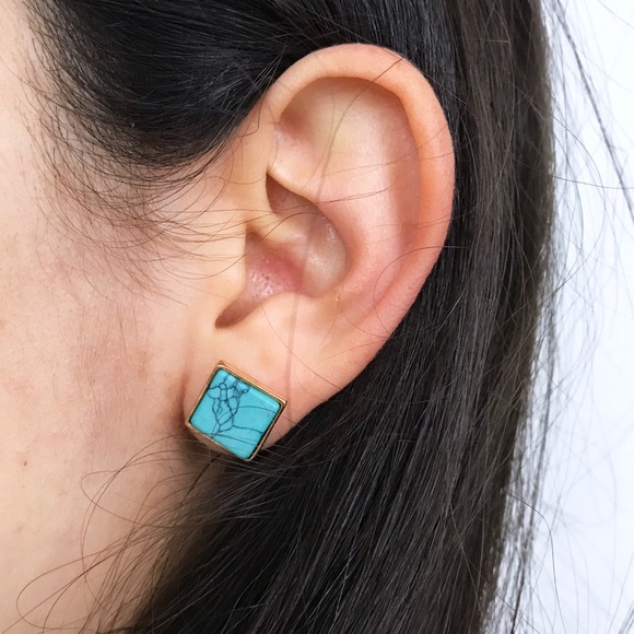 One left❗️Natural Marble stud earrings. - Picture 3 of 4