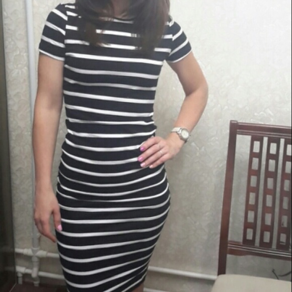 💠Striped midi dress - Picture 3 of 3