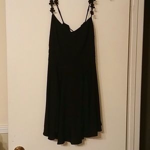 Flowy black summer dress
