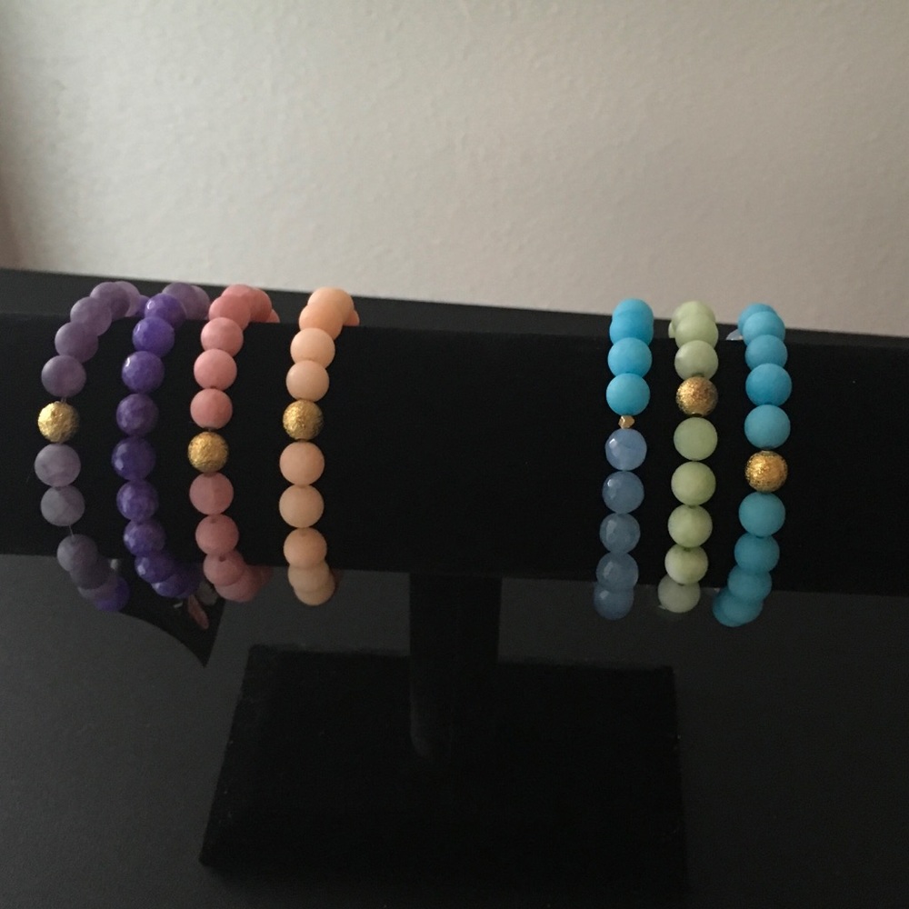Donated - Matte & Faceted Gemstone Bracelet - Picture 3 of 5