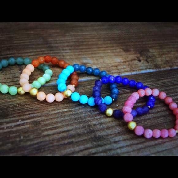 Function & Fringe Jewelry - Donated - Matte & Faceted Gemstone Bracelet