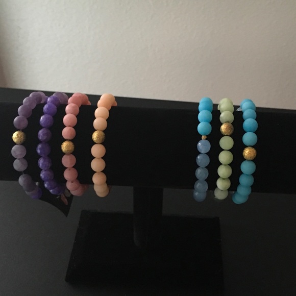 Donated - Matte & Faceted Gemstone Bracelet - Picture 3 of 5