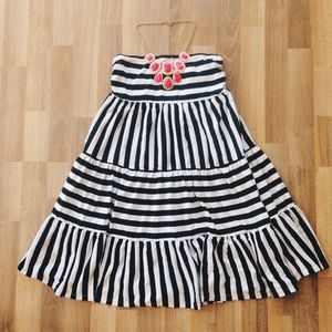 Volcom Black/White Tiered Dress
