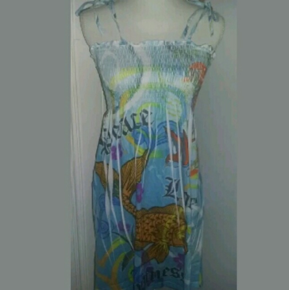 Small Palm Island Coy & Sparrow Smocked Dress - Picture 1 of 4