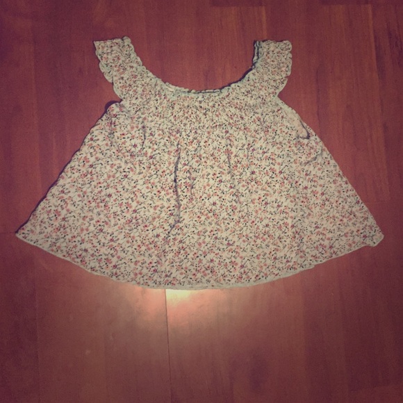 Floral off shoulder crop top