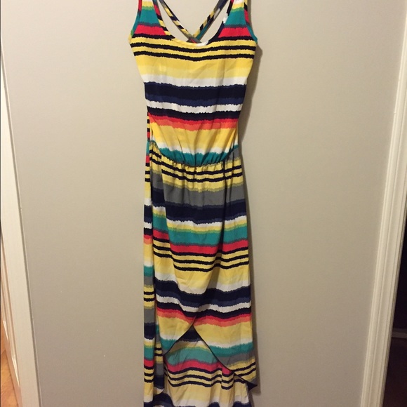 Brand new! Stripe hi low dress