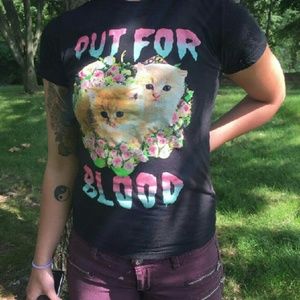 Out for blood kitten t-shirt