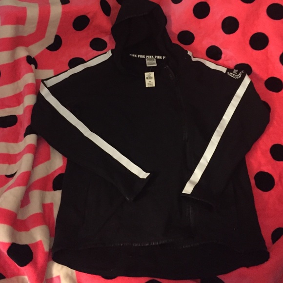 M vs pink high low asymmetrical hoodie