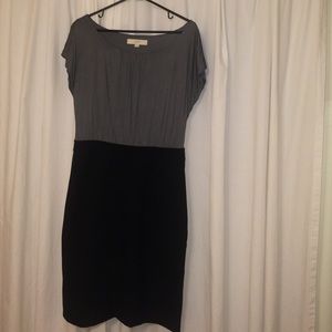 The Loft Dress: Top gray with black fitted bottom!