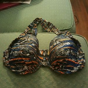 Adorable Multi Color Snakeskin Bikini Top!!!!
