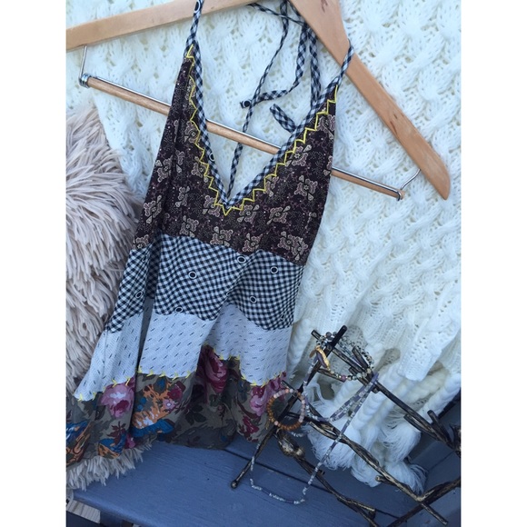 Free People Floral Patchwork Halter Top - Picture 2 of 4
