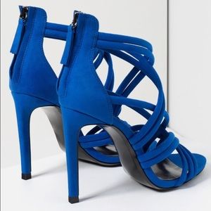 Zara Shoes - NWT Zara Criss Crosa Blue Open-Toe Heels Zara Shoes - NWT Zara Criss Crosa Blue Open-Toe Heels
