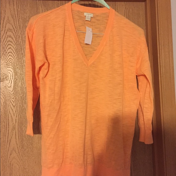 NWT J Crew Peach Sweater, Size M