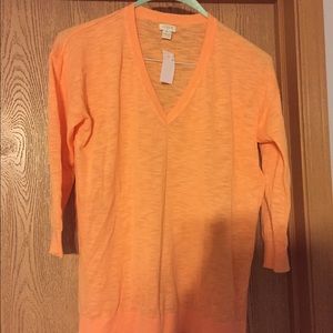 NWT J Crew Peach Sweater, Size M