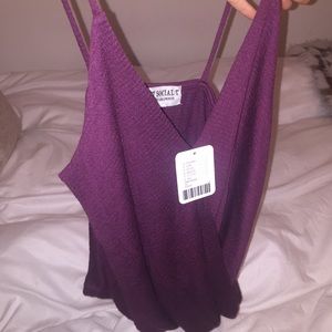 Burgundy urban outfitters top