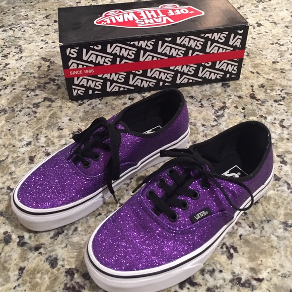 Purple glitter Vans