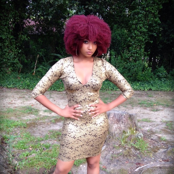 Floral Dream Metallic Dress - Picture 1 of 2