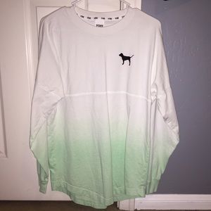 Teal VS PINK Ombre Varsity Crew