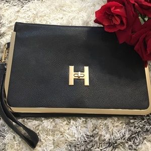 Black & gold clutch