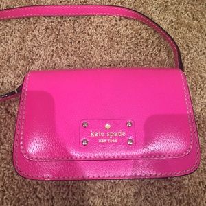 Hot pink Kate Spade cross body bag.