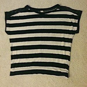 Navy blue and white t shirt