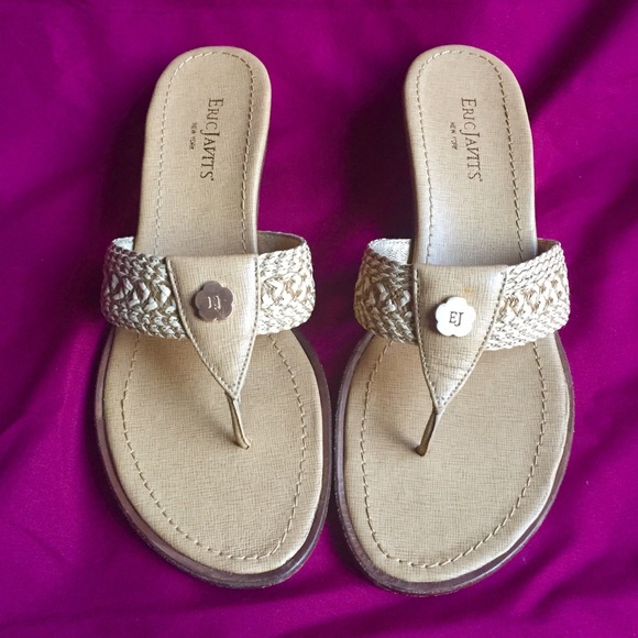 Eric Javits kitten heel sandals