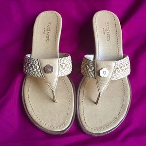 Eric Javits kitten heel sandals