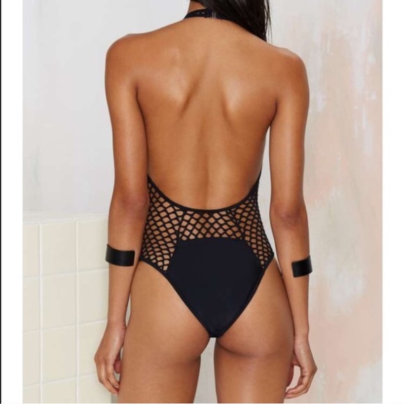 NASTY GAL can you just net swimsuit new - Picture 2 of 4