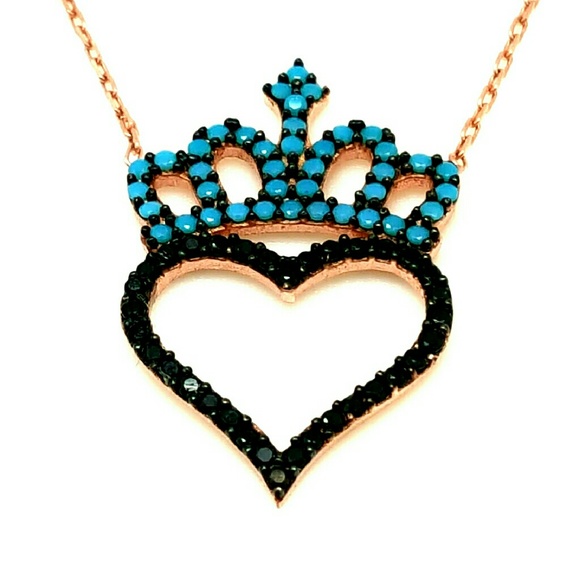 Jewelry - 925 Sterling Silver I Love Heart & Crown