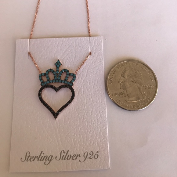 925 Sterling Silver I Love Heart & Crown - Picture 3 of 4