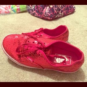 Red Sequins Vans
