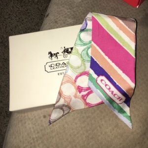 Coach ponytail/handbag scarf
