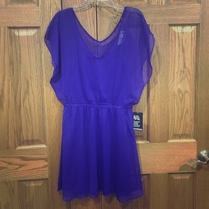 Fit and Flare Purple Express Dress.
