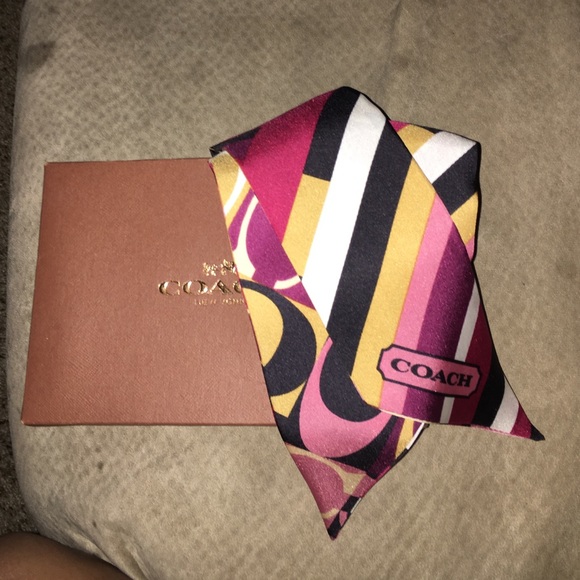 Coach ponytail/handbag scarf NWT