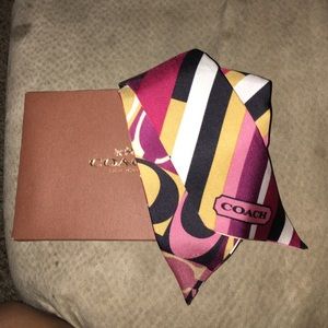 Coach ponytail/handbag scarf NWT