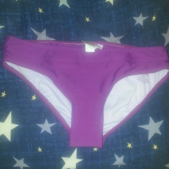 NWT purple bathing suit bottoms.