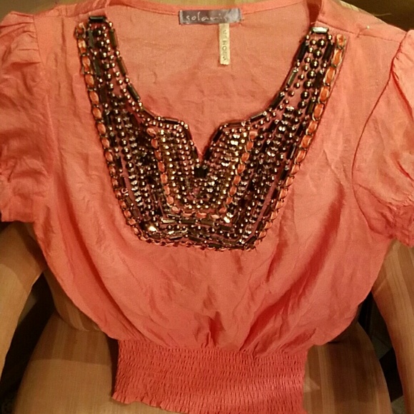 SOLARIS silk blouse embellished