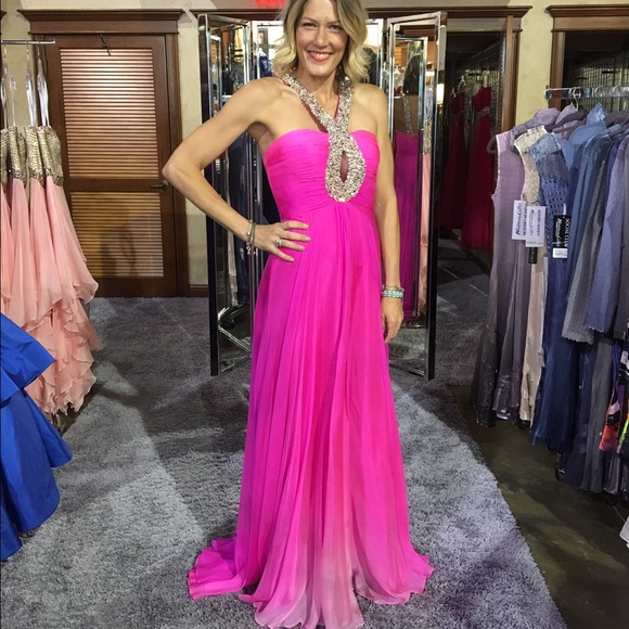 Sherri Hill Pink Hombre Dress Whachamacallit