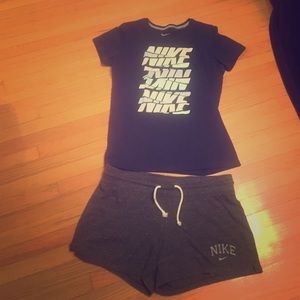Brand new nike shorts and tee, never worn