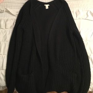 Cable-Knit Long Cardigan