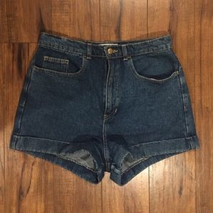 High Waisted American Apparel Denim Shorts